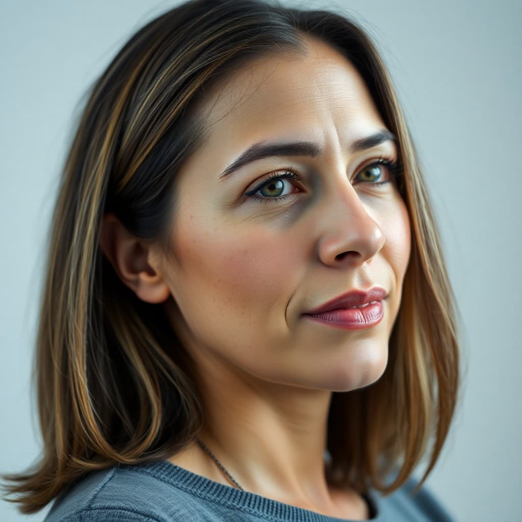 Jill Hills, Ecuadorian performer with fair to medium, mixed, straight, medium, hazel — gallery image 18 of 20